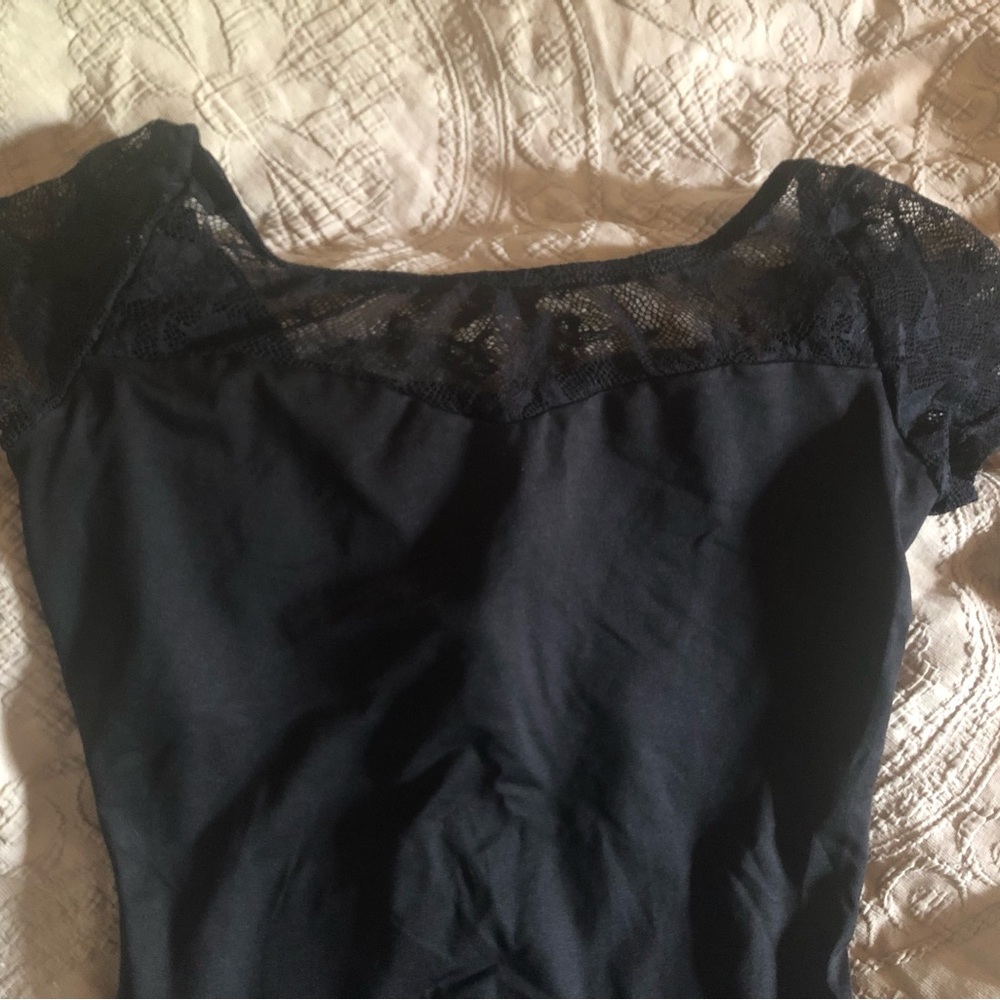 Natalie Dancewear Black Lace Leotard